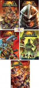 (2026) TMNT x GODZILLA #1-5 COMPLETE 1:25 VARIANT COVER SET! 4/1/26