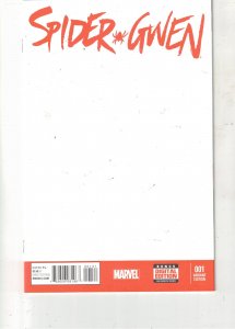 Spider-Gwen #1 Blank Dbl Cover 2015 $60 PRICE DROP! NM/MT White Outer Cover!