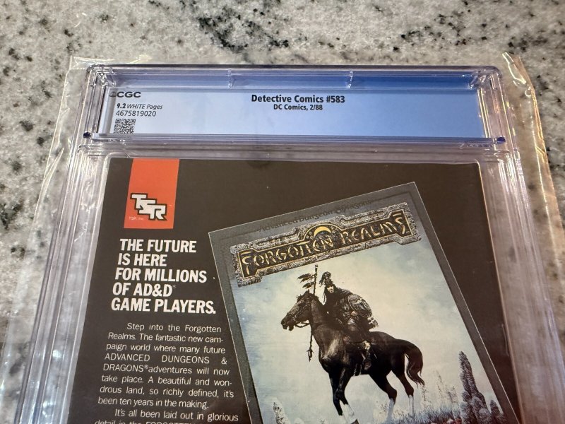 Detective Comics # 583 CGC Graded 9.2 DC Comic Book 1988 1st Scarface JH23