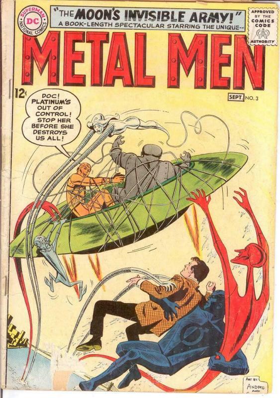 METAL MEN 3 FAIR Sept. 1963 COMICS BOOK