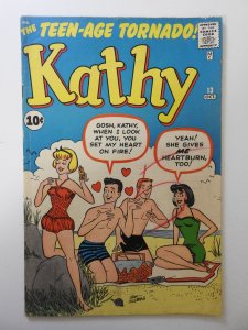 Kathy #13 (1961) VG Condition ink fc, moisture stain