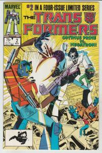 Transformers, The #2 (Nov-84) VF/NM High-Grade Transformers (Optimus Prime)