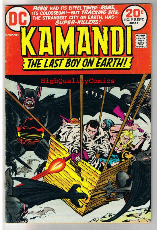 KAMANDI #9, VG+, Jack Kirby,  Last Boy on Earth, 1972, more JK in store