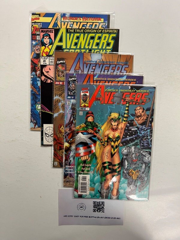 5 The Avengers Marvel Comic Books # 1 7 8 9 24 Iron Man Defenders Thor 7 JS40