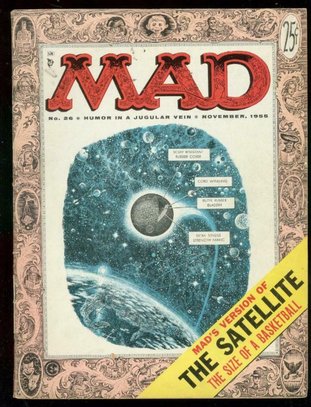 MAD MAGAZINE #26 1955-EC COMICS-JACK DAVIS-WALLY WOOD VG/FN 