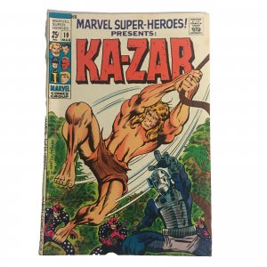 Marvel Super-Heroes #19 Kazar Origin High Grade BWS Cover 1969 Silver Age