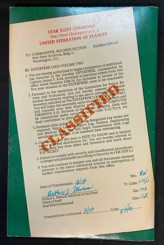 STAR TREK THE ENTERPRISE LOGS GOLDEN PRESS VOL. 2 FN 1976 REP. #9-17