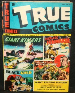 True Comics #35 - Lt. General Evans Fordyce Carlson (5.0) 1944