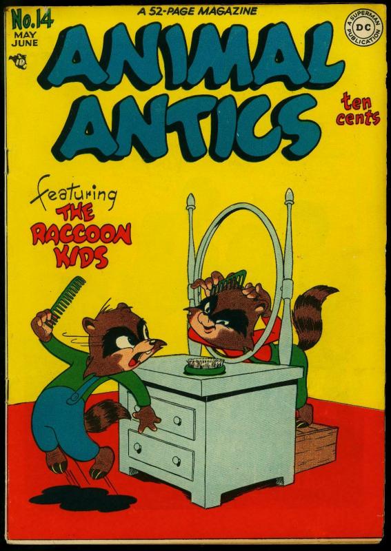 Animal Actics #14 1948- Raccoon Kids- Presto Pete- DC Funny Animals VG+