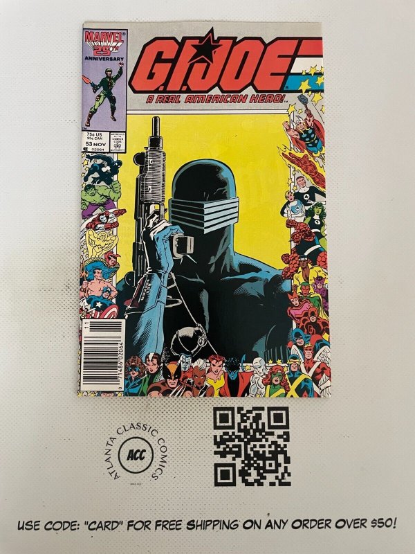 G.I. Joe # 53 NM Marvel Comic Book Duke Snake Eyes Cobra Duke Shadow 16 SM7