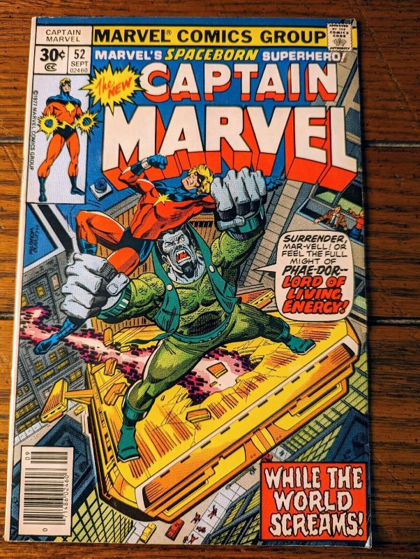 Captain Marvel #52 (1977) FN- 5.5 PHAE-DOR...LORD OF LIVING ENERGY