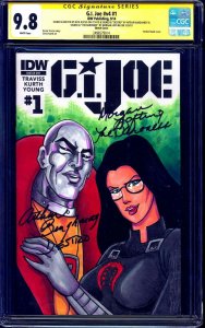 GI Joe #1 BLANK CGC SS 9.8 signed x3 Baroness Destro Sketch LOFTING BURGHARDT 