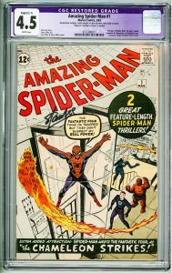 The Amazing Spider-Man #1 (1963) CGC Restored 4.5 see description