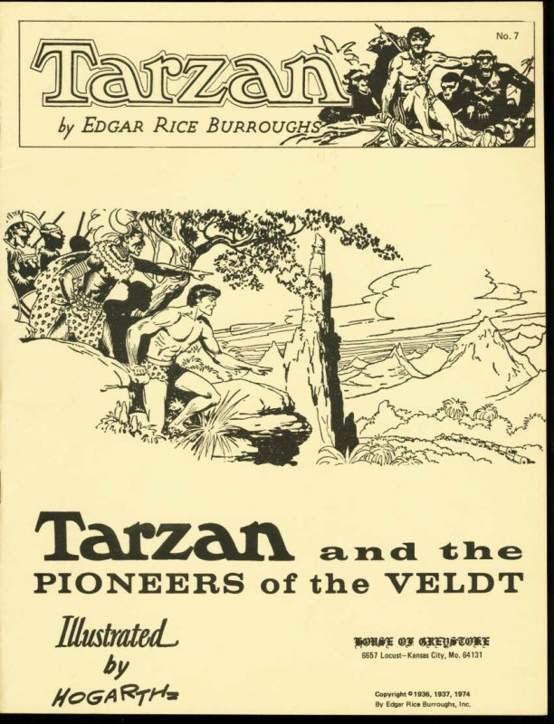 TARZAN #7-HOGARTH ART-EDGAR RICE BURROUGHS FANZINE VF