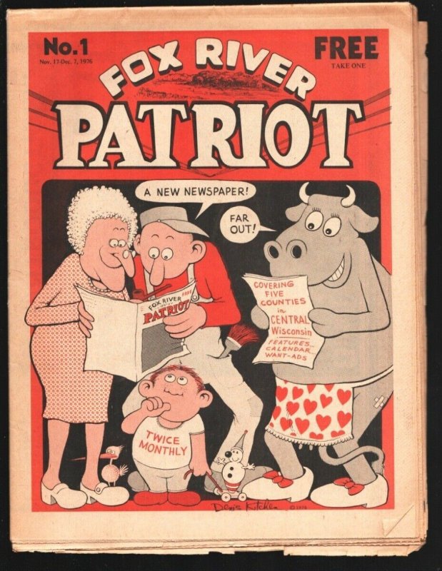 Fox River Patriot #1 11/17/1976-First issue-Denis Kitchen-underground comix a...