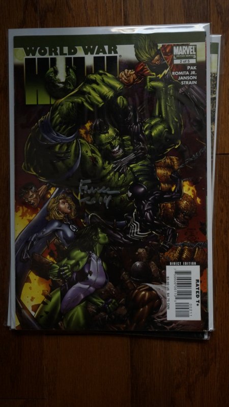 World War Hulk Set #s 1-5 Signed by David Finch (2007)