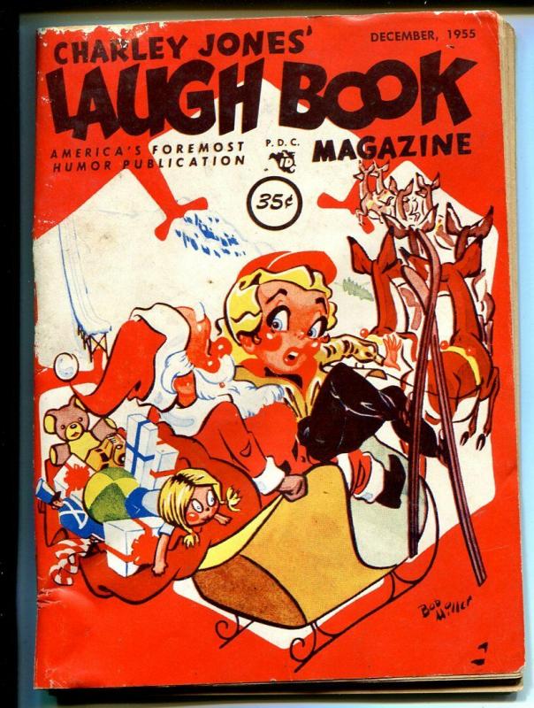 Charley Jones Laugh Book 12/1955-Jayhawk Press-cartoons-gags-Christmas-VG