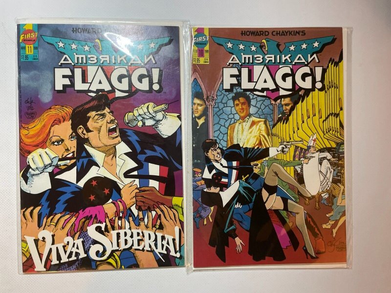 Lot Of 4 Comic Books First Comics American FLAGG #1 10 11 12  47 MT4