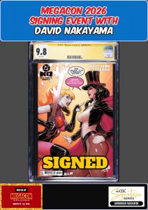 HARLEY QUINN VS ZATANNA #1 CGC SS 9.8 DAVID NAKAYAMA SIGNED MEGACON PRESALE