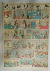 Mickey Mouse Sunday Page by Walt Disney from 6/17/1945 Tabloid Page Size