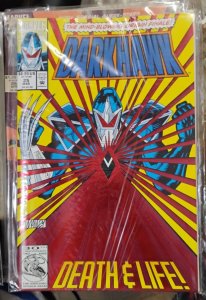DARKHAWK  # 25 1993  marvel  FOIL COVER   EVILHAWK ORIGIN with poster