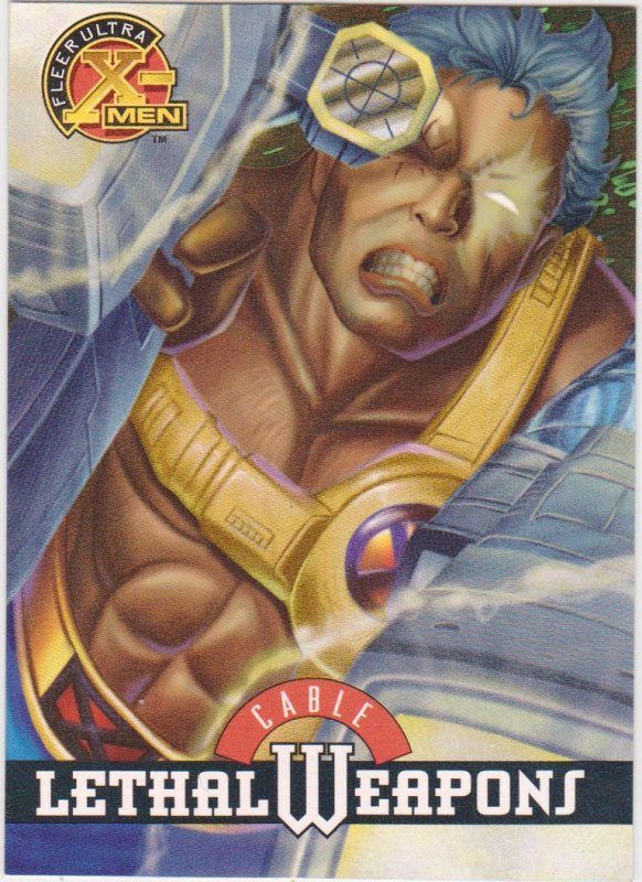 1995 Fleer Ultra X-Men Card Lethal Weapons #3 Cable