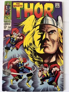 Thor 158 Marvel Comics 1968 Origin Retold Stan Lee Story Jack Kirby Art. VF+! ?