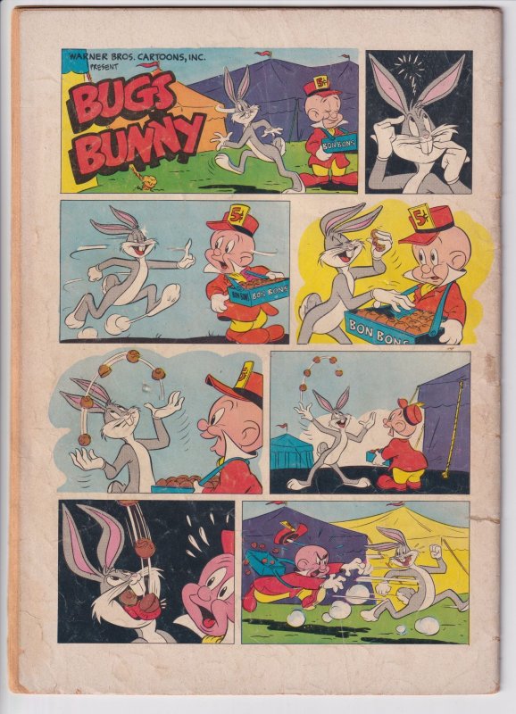 BUGS BUNNY FOUR COLOR #407 (Jun 1952) GD 2.0, yllg edges to white paper.