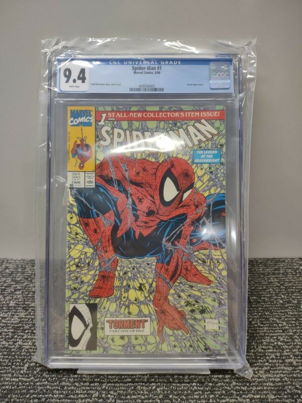 Spider-Man #1 CGC 9.4 White Pages! Marvel 1990; Todd McFarlane Cover; ? MCU 