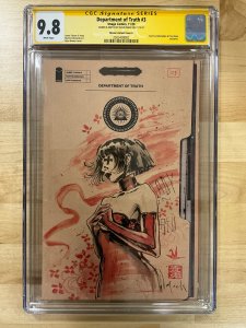 Department of Truth #3 Brewer Variant CGCSS 9.8 David Mack Sketch and Signed