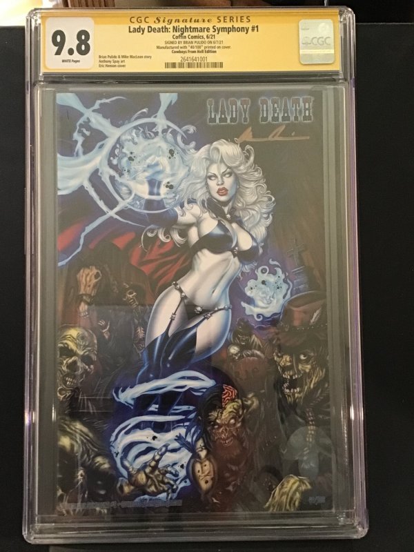 Lady Death: Nightmare Symphony #1 40/100 CGC SS 9.8 signed by Brian Pulido