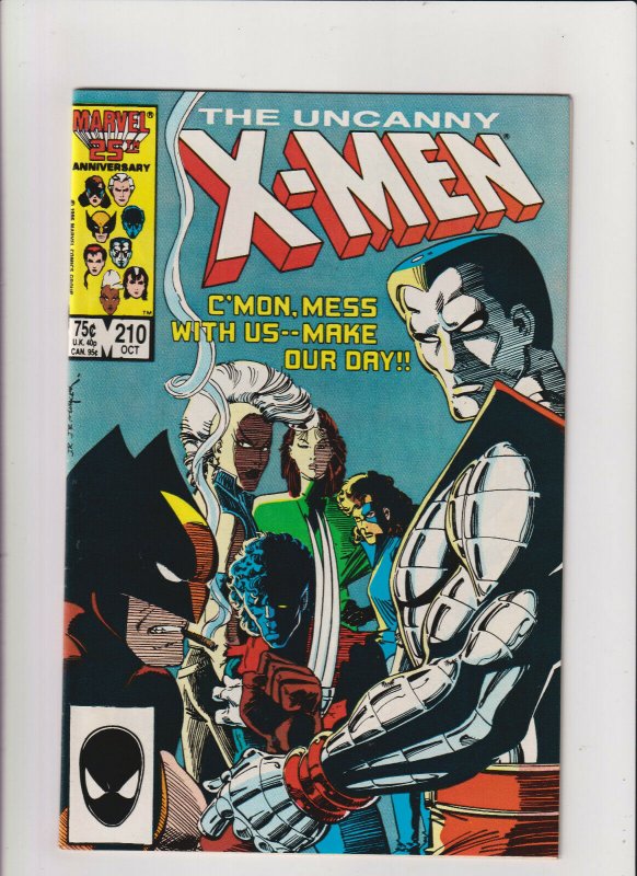 Uncanny X-Men #210 VF/NM 9.0 Marvel Wolverine, Mutant Massace vs. Marauders