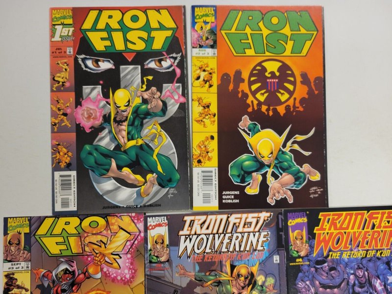 5 Marvel Comics #1 2 3 Iron Fist + #2 3 Iron Fist Wolverine 93 TJ15