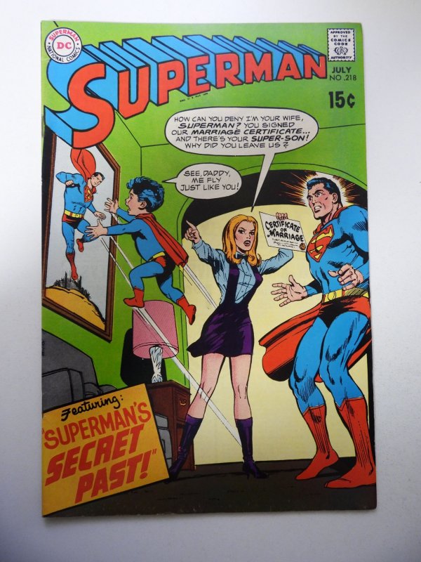 Superman #218 (1969) FN Condition