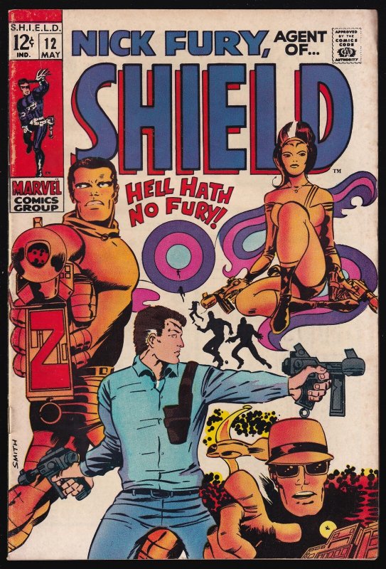 Nick Fury Agent of Shield 12 (1969) FN- Silver Age Marvel comic