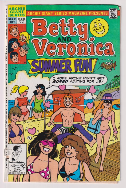 Archie Comic Series! Archie Giant Series Magazine! Issue #611!