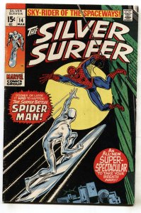 Silver Surfer #14 Spider-Man 1970-Marvel-John Bucsema art-FN