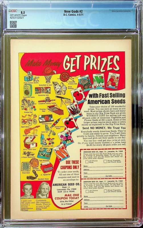 The New Gods #2 (1971) - CGC 8.5 - Cert #4253132021