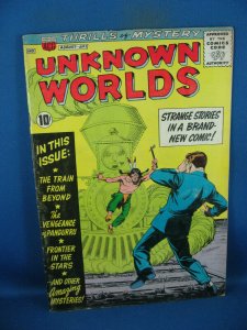 UNKNOWN WORLDS 1 ACG F- FIRST ISSUE SCARCE 1960