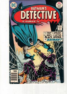 Detective Comics #464 1976 P DROP VF Batman Black Spider Black Canary Calculator