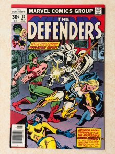 The Defenders #47 1977 Marvel Moon Knight Wonder Man Newsstand Raw Comic
