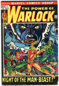 WARLOCK #1 1972----MARVEL COMICS---GIL KANE ART--ORIGIN VG/F