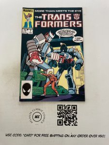 Transformers # 7 NM Marvel Comic Book Optumus Prime Megatron Bumble Bee 12 J231
