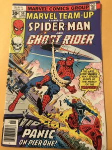 MARVEL TEAM-UP #58 : 6/77 VF-; GHOST RIDER & Spider-Man; Trapster