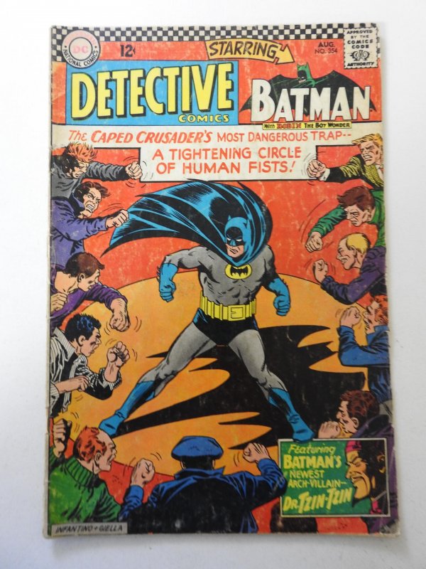 Detective Comics #354 (1966) VG Condition! cover detached at bottom staple