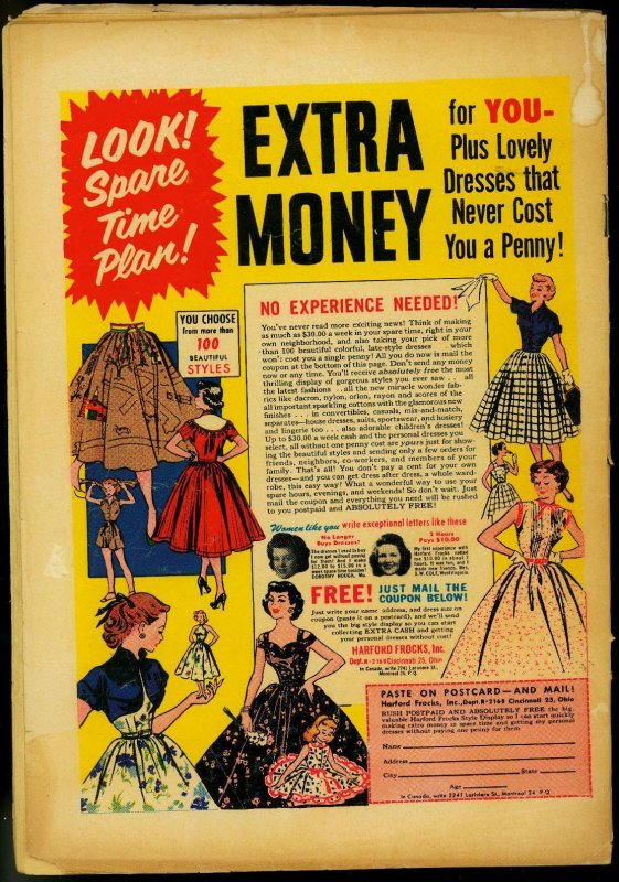 GIRLS' ROMANCES #38 1956-DC COMICS-FORTUNE TELLER-RARE G