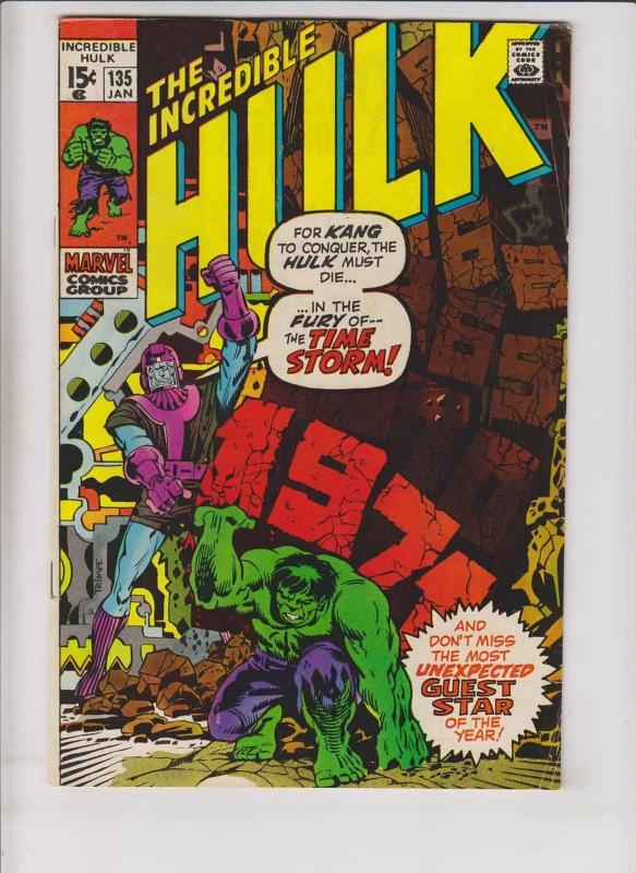 Incredible Hulk #135 FN roy thomas - herb trimpe - kang the conqueror 1971