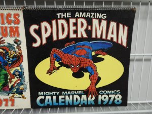 Lot of 8 Marvel Calendars!!!! 1975-1979 with duplicates!!!