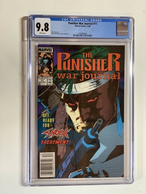 Punisher War Journal 11 Cgc 9.8 Wp Marvel Newsstand Edition