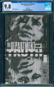 CGC 9.8 White Pages Department of Truth # 1 4th print Image 2021 Optioned TV Key